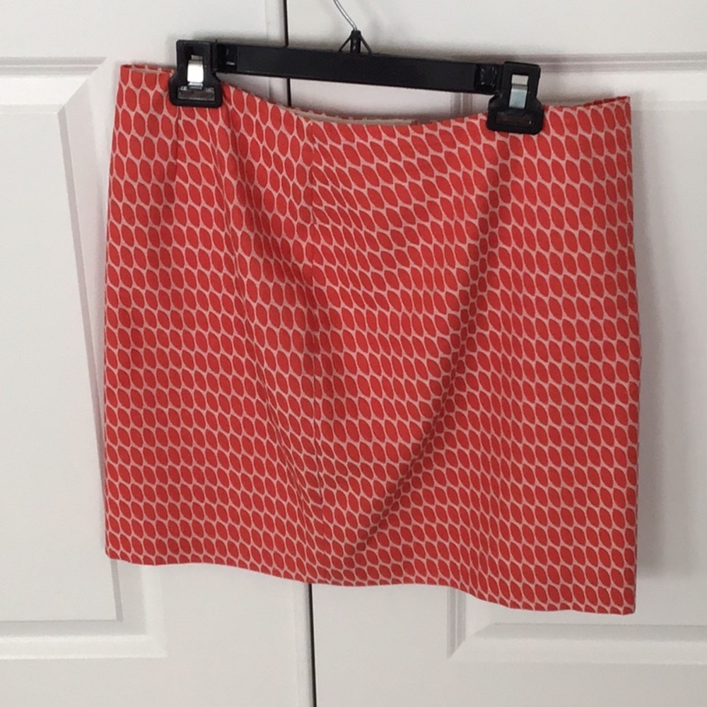 Ann Taylor Textured Orange Skirt Sz 12P